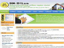 Tablet Screenshot of domzo13.cz